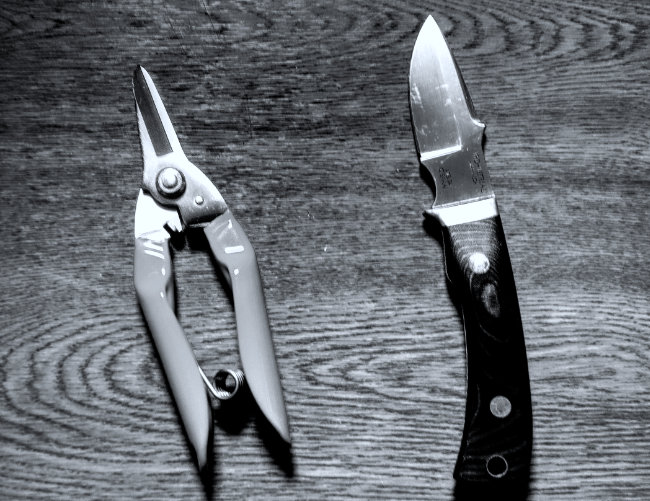 ハサミとナイフの写真