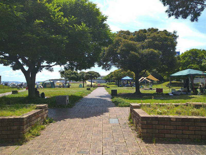 うみかぜ公園のBBQ混雑状況