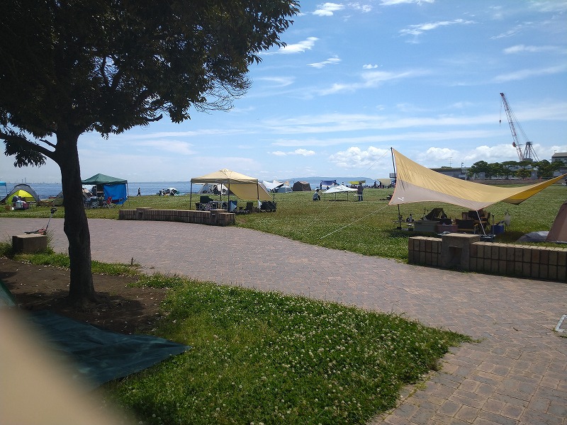 うみかぜ公園のBBQ混雑状況