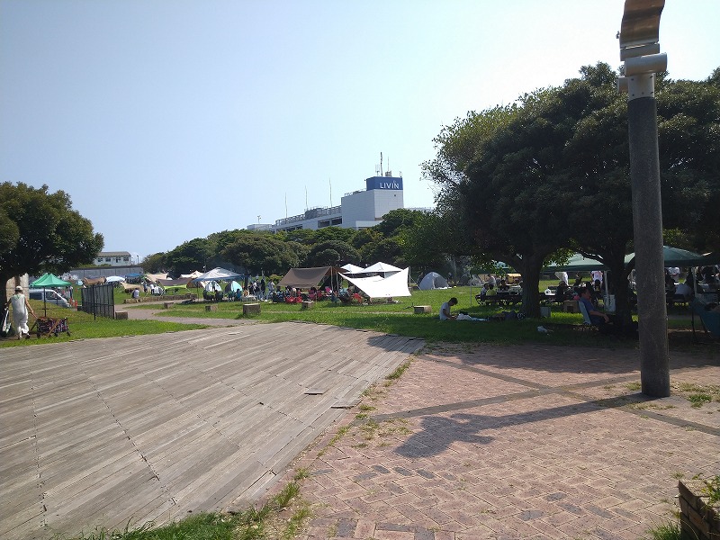 うみかぜ公園のBBQ混雑状況