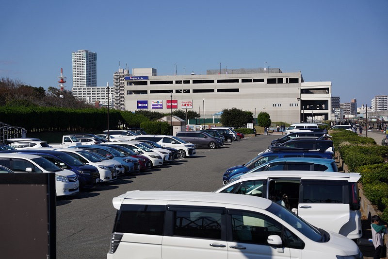 うみかぜ公園の駐車場混雑状況