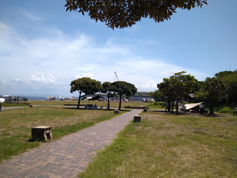 うみかぜ公園のBBQ混雑状況