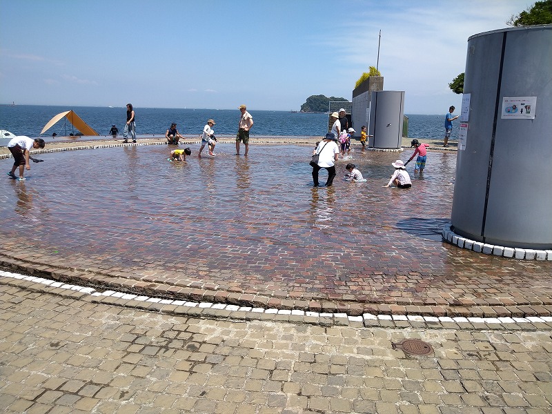 うみかぜ公園の噴水