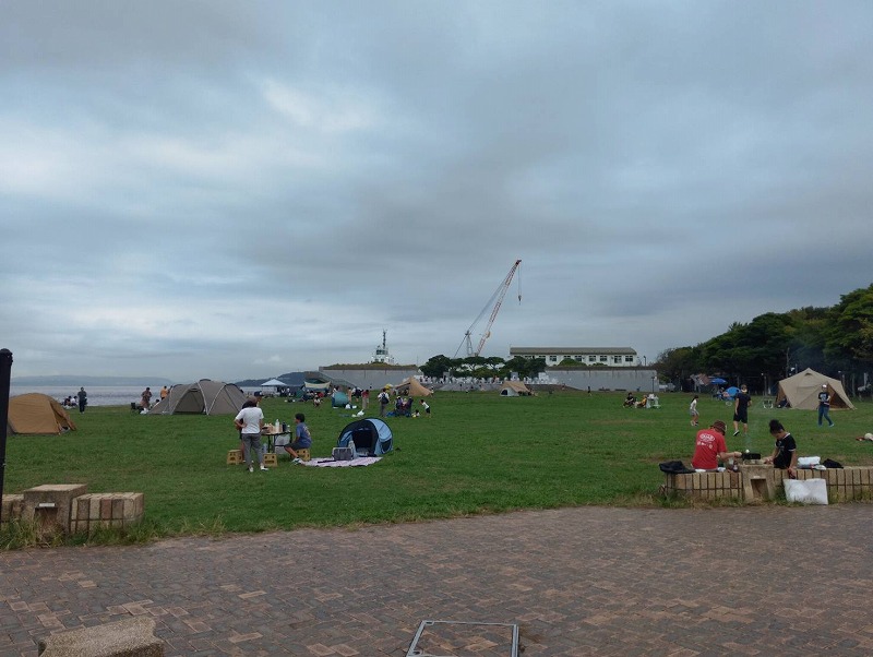うみかぜ公園のBBQ混雑状況